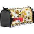 thumbnail image 2 of Mailbox Cover Magnetic Mailbox Wraps, Summer Yellow Sunflowers Gnome with Bee Black Plaid Mailbox Covers Large Size 18.5x21.7 Inch Mail Wrap Post Letter Box Decoration for Outdoor Gardern Yard, 2 of 6