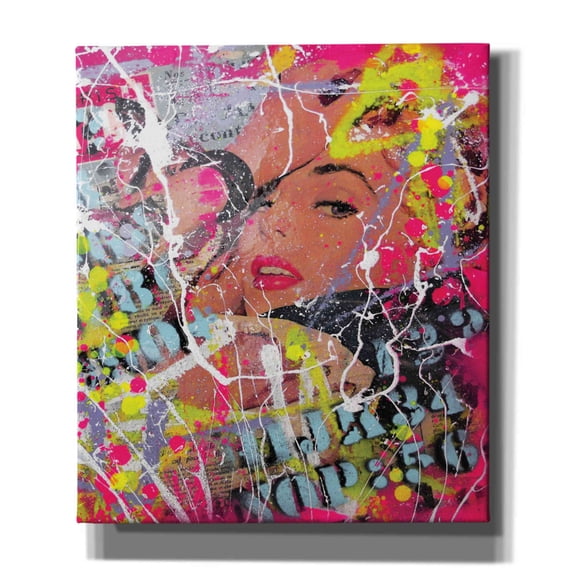 Epic Graffiti 'You had me at hello' by David Drioton, Giclee Canvas Wall Art, 26"x30"