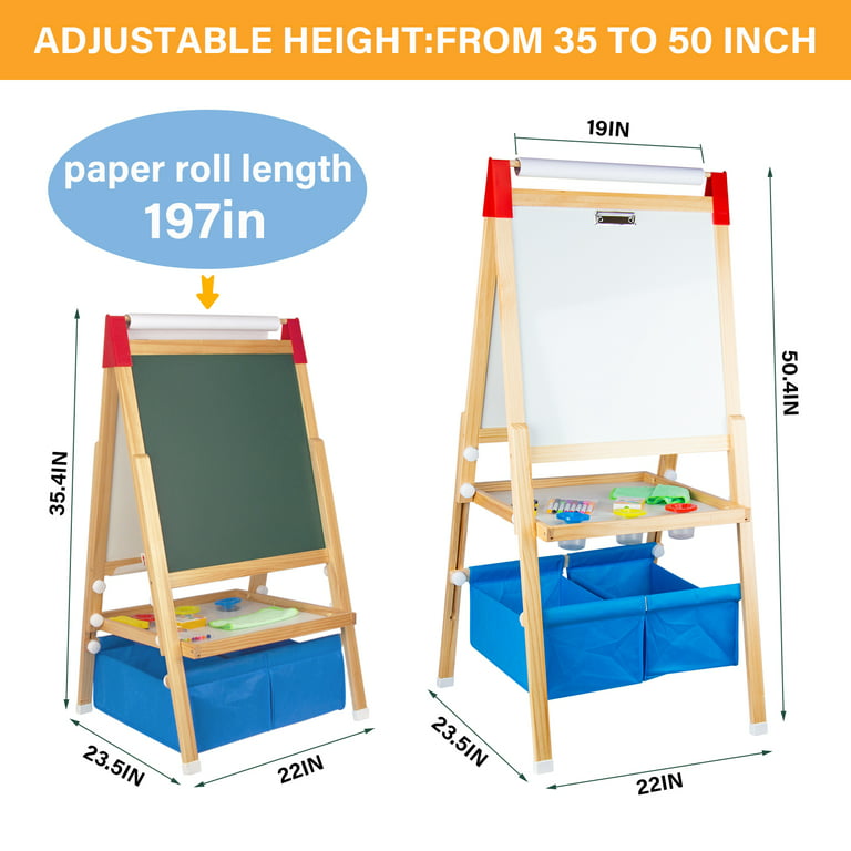 New - Jomifin Kids Easel with Paper Roll Wooden for Sale in New Franklin,  OH - OfferUp