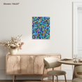 thumbnail image 7 of 3dRose, Bright Vibrant and Colorful Blue Gaudi inspired mosaic pattern - stain glass like - multicolored, Museum Grade Canvas Wrap 14x11, 7 of 7