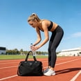thumbnail image 4 of Canvas Duffel Bag for Women, Large Capacity Travel Weekender with Crossbody Strap, Casual Gym Tote for Yoga, Overnight Carryall, Weekend Getaway, Daily Outing, Adjustable Handbag, 4 of 6