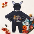 thumbnail image 2 of GCETTIC Infant Boys Girls Halloween Romper Jumpsuit Cotton Baby Clothes Solid Color Baby Crawling Suit Long Jumpsuit Newborn Pajamas Orange 6-12 Months, 2 of 9