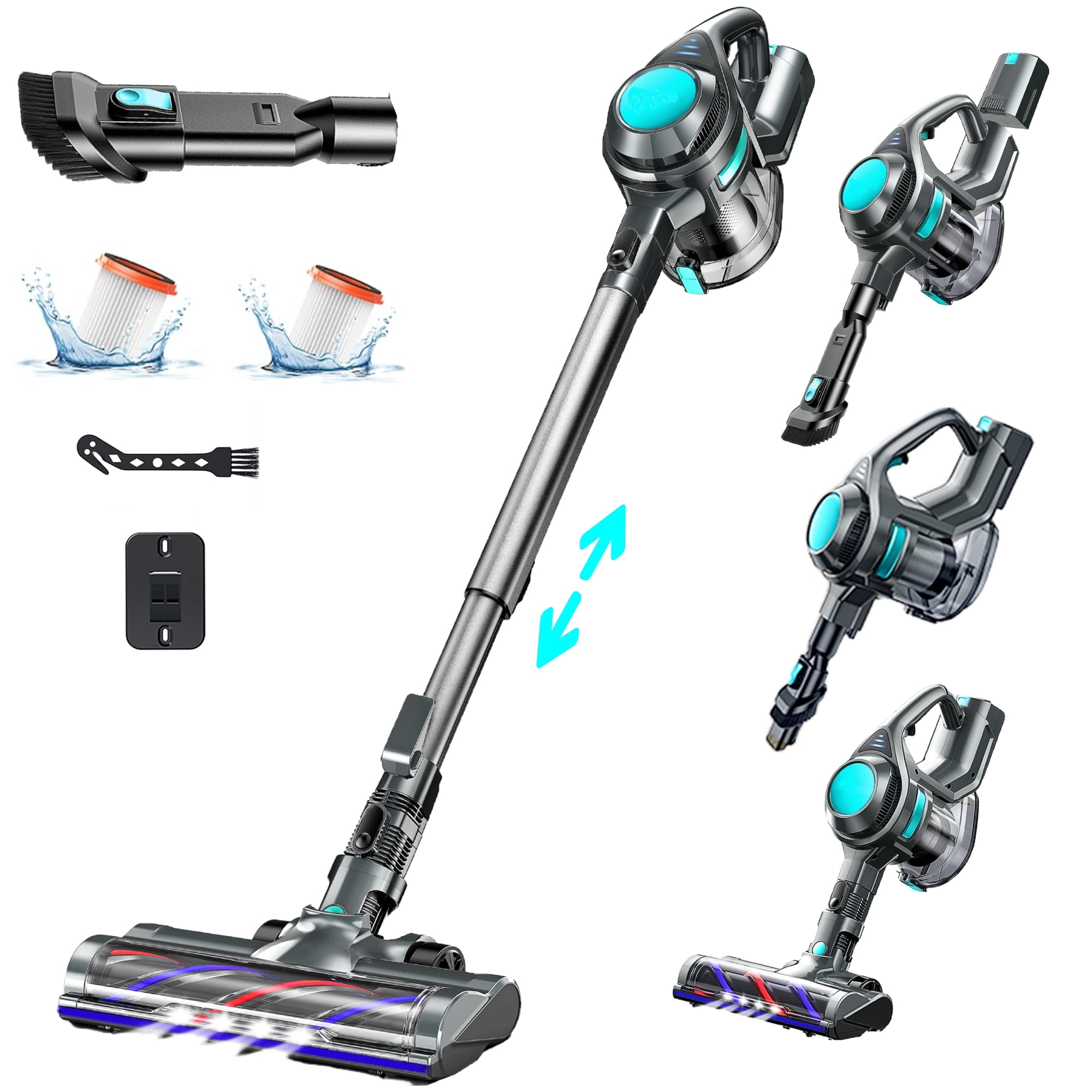 Tineco Lightweight Cordless Stick Vacuum with HEPA Filtration and LED Headlight LiteVak