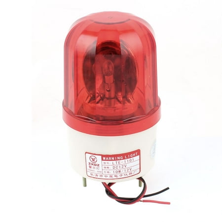 Unique Bargains Industrial DC 12V Red Flash Emergency Rotary Warning Lamp Signal Tower