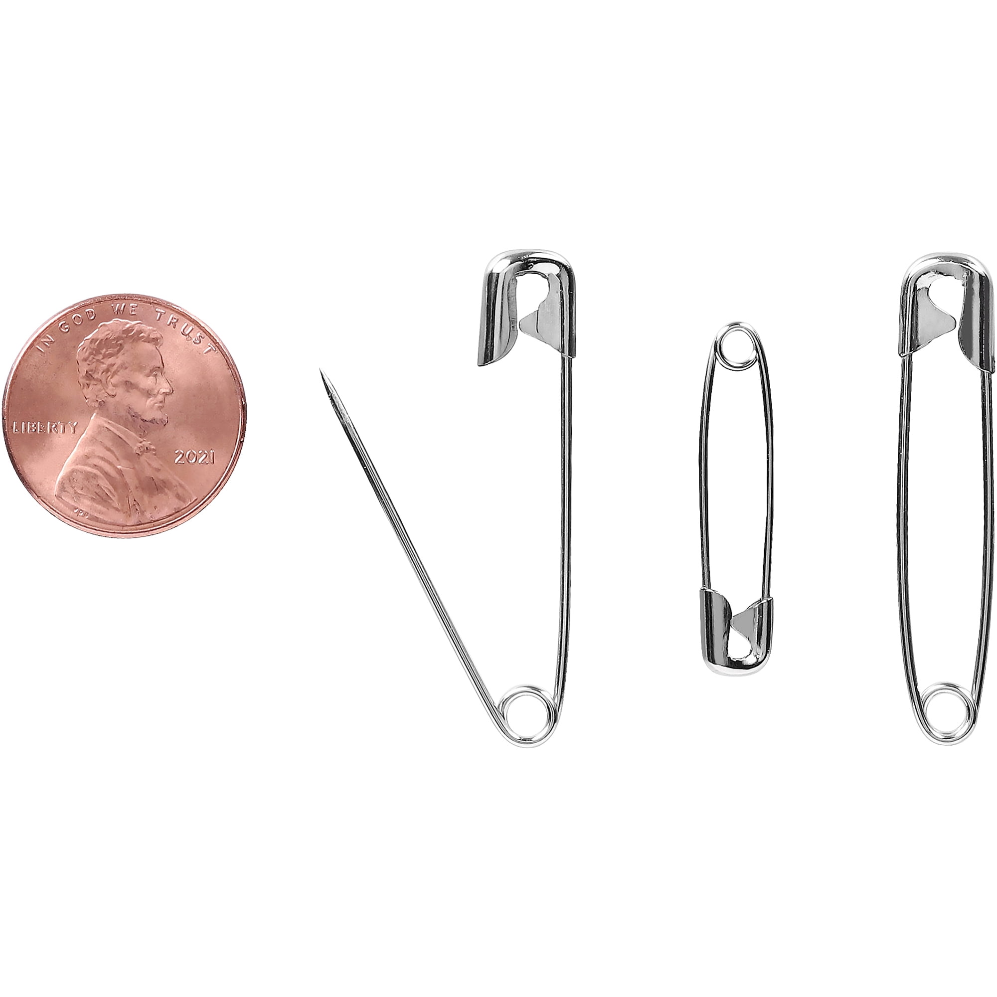 Hello Hobby Assorted Sized Safety Pins, Sizes 1 and 2, 12 Packs of 50 Pins, 600 Count