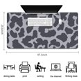 thumbnail image 5 of Long Mouse Pads for Desk,White and Black Of Leopard Print Desk Mats on Top Of Desks, Desk Mouse Pad Extra Large with 3mm Non-Slip Base and Stitched Edge for Gaming,Office,Work,Home 47.3"x23.6", 5 of 6
