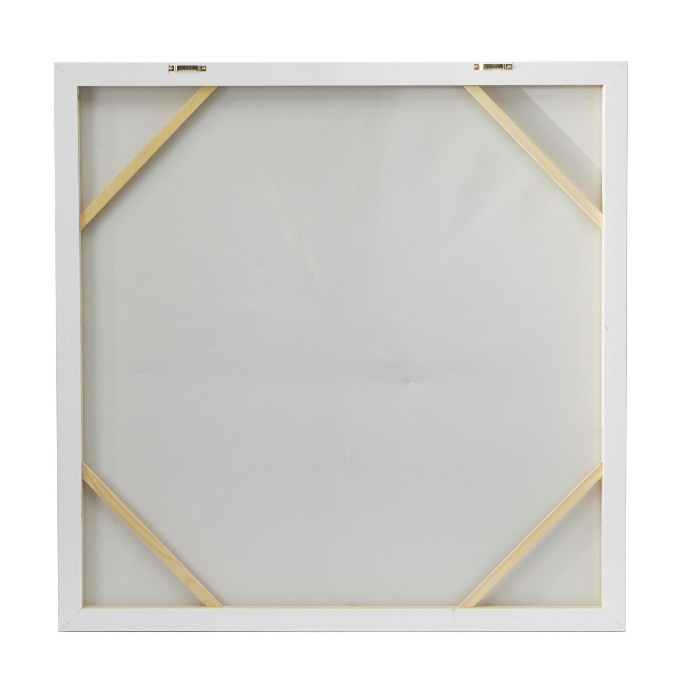 39" x 39" Radial Starburst Framed Wall Art with Silver Frame, by CosmoLiving by Cosmopolitan