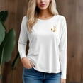 thumbnail image 2 of Women's 300g 100% Cotton Rabbit Pattern  Long Sleeve T-Shirt, 2 of 12