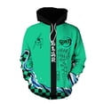 thumbnail image 3 of Anime Demon Slayer Kimetsu No Yaiba 3D Sudadera con capucha sudaderas Demon Slayer Agatsuma Zenitsu Tomioka Giyuu Cosplay hombres abrigo traje, 3 of 5