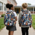 thumbnail image 2 of Uorisanigo Ball Print Backpack Set for Boys and Girls Large Capacity Primary School Shoulder Bag with Insulated Lunch Pouch Pencil Case and Water Bottle Bag, 2 of 7