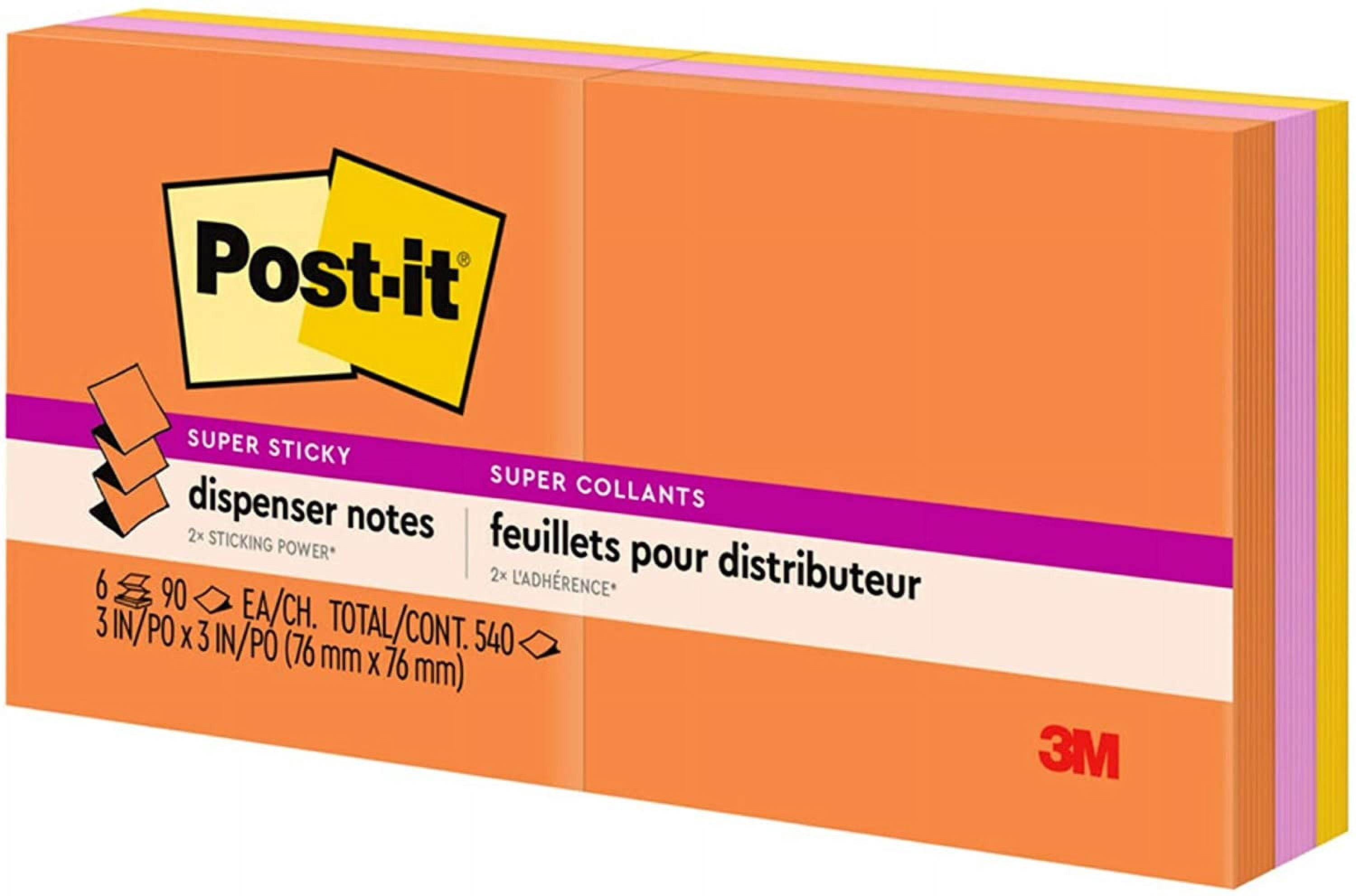 Post-it Super Sticky Dispenser Pop-up Notes R330-6SSUC, 3 in x 3 in (76 mm x 76 mm)
