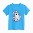 thumbnail image 4 of xaweyi Girls Halloween T Shirt Cute Ghost and Butterfly Graphic Short Sleeve Kids Fall Tee,Sizes 3-4 Years, 4 of 5