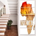 thumbnail image 1 of Africa Map Wooden Illustration - Abstract Canvas Artwork, 1 of 3