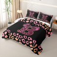 thumbnail image 3 of Erosebridal Personalized Initial B Quilt Full for Teens Women,Girls Cheetah Print Bow Knot Bling Glitter Print Full Bedspread Sets, 3 of 7