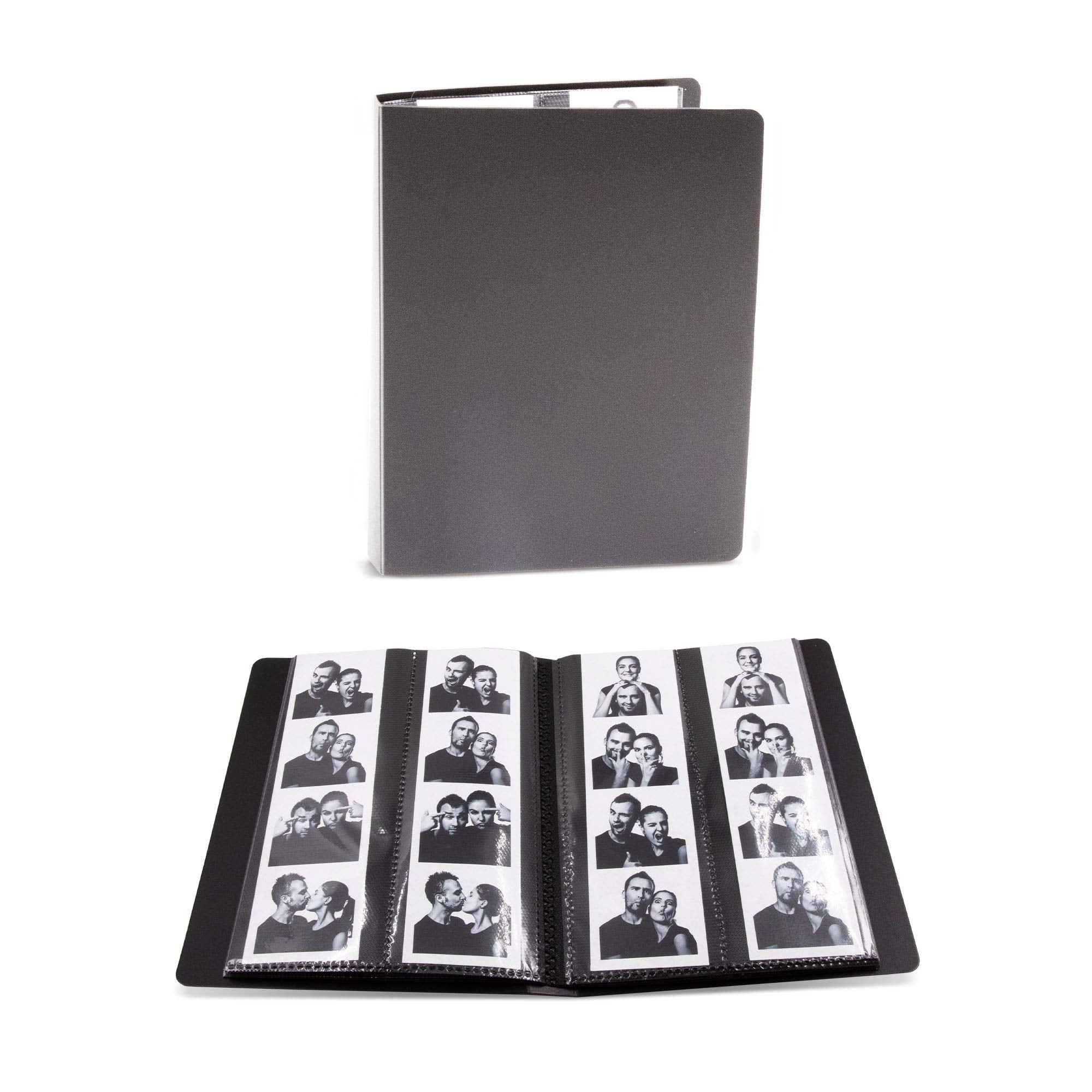 Bulk (Pack of 10 PCS) BLACK Slip-in Photo Booth Album 2x6 Photos Box I