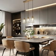 thumbnail image 3 of LNC sduiaor 3-Light Linear Kitchen Island Light, Gold and Black Modern Textured Glass, 3 of 14