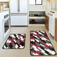thumbnail image 4 of Red Black and White Grey Kitchen Rugs and Mats Washable Kitchen Floor Mat Set of 2 Non Slip Kitchen Rug Runner Red Decor, 4 of 5