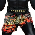 thumbnail image 4 of Pantalones cortos de boxeo para muay thai Fairtex Slim Cut Black Volcano, 4 of 5