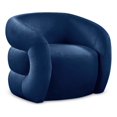 thumbnail image 1 of Meridian Furniture Fauteuil d'Appoint en Velours Bleu Marine Roxbury, 1 of 14