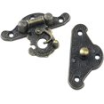 thumbnail image 5 of GFDYREE Furniture Hasp Latch Antique Style Lock Decorative Cabinet Jewelry Box Mini Clasp with Screws 12 Sets, 5 of 5
