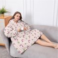 thumbnail image 5 of Oversized Wearable Blanket Hoodie,Pink Striped Cartoon Unicorn Pattern Sherpa Blanket Hoodie with Super Pockets,Super Warm Fuzzy Pullover for Women & Men, 5 of 6