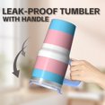 thumbnail image 5 of 20oz Insulated Double Wall Tumbler with Handle and Straw, Geometric Stainless Steel Travel Coffee Mug Leak-Proof Lid, 5 of 5