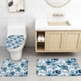 thumbnail image 4 of FMSHPON Illustration Style 4 Piece Bathroom Set Shower Curtain Bath Rug Contour Mat and Toilet Lid Cover, 4 of 7