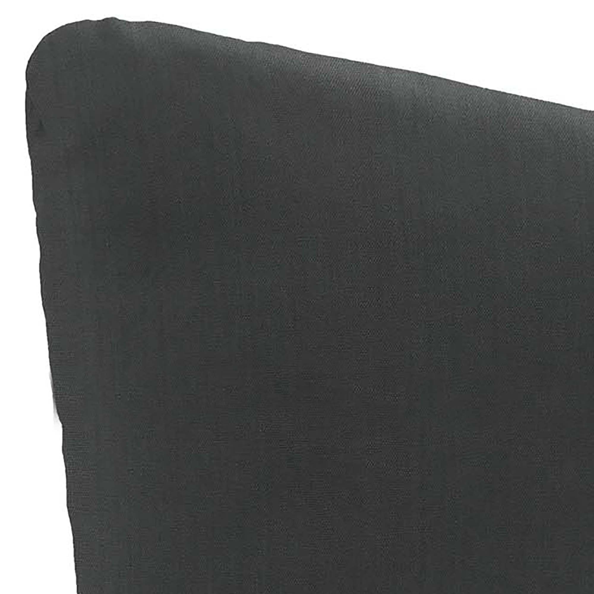 Jordan Manufacturing 23.5" x 24" Canvas Charcoal Solid Square Tufted Outdoor Deep Seat Chair Back Cushion with Fabric Button
