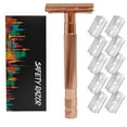 thumbnail image 1 of Vintage Manual Razor Double-Edge Shaving Razor Traditional Safety Razor with 10 Blades, 1 of 6