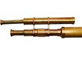 thumbnail image 5 of Nautical Antique Brass Double Barrel Telescope with Wooden Tripod Marine Telescope for Home Decor & Office, 5 of 5