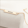thumbnail image 2 of Personalized Heart Bar Name Necklace Christmas Gift for Her, 2 of 9
