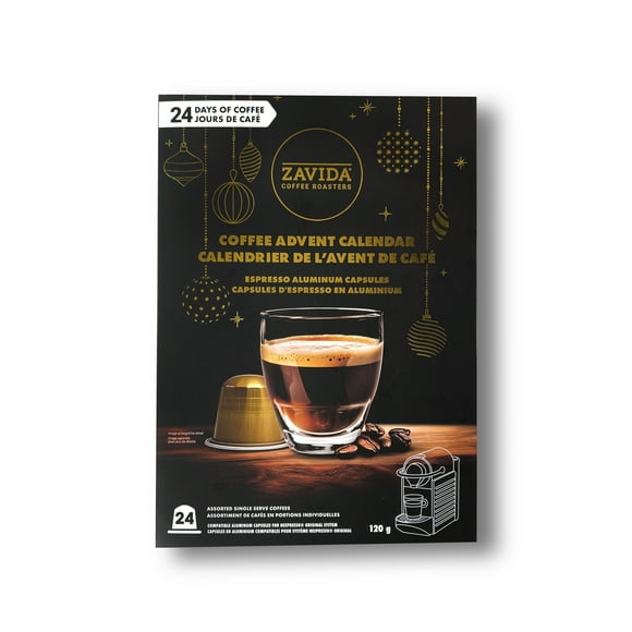 Zavida Advent Calendar Nespresso compatible capsules, Nespresso compatible Coffee Advent Calendar