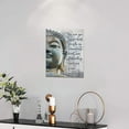 thumbnail image 3 of Buddha Statue Wall Art Zen Buddha Wall Decor Inspirational Quotes Gray Retro Pictures Canvas Prints Motivational Framed Modern Artwork for Home Living Room Bedroom Bathroom 12"x16", 3 of 6