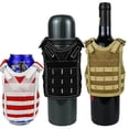 thumbnail image 4 of Funda táctica para botella de cerveza, chaleco militar en miniatura Molle, conjunto personal para botella de bebida, correas de hombro ajustables, caliente, B, 4 of 5