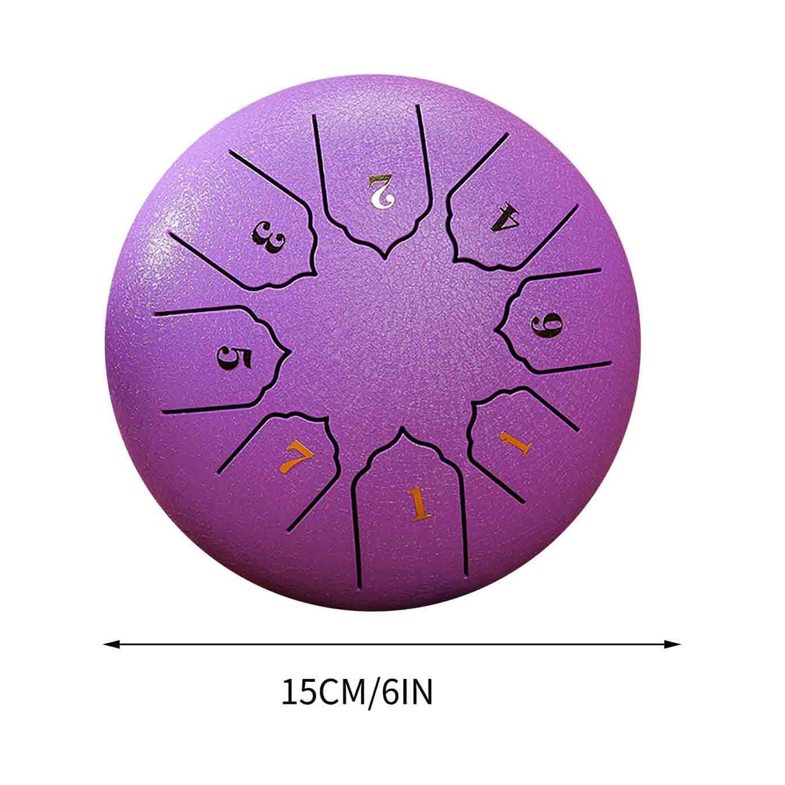 Steel Tongue Drum 8 Inch Mini, Mental Health Gifts Handpan, 6-Note Buddha Stones Drum for Kids Adults Yoga Zen Education Entertainment