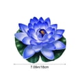thumbnail image 3 of SIYTUAU 7 Inch Blue Floating Eva Foam Artificial Lotus Flower With Leaf For Pond Pool Water Lily Decoration Spring Garden, 3 of 6