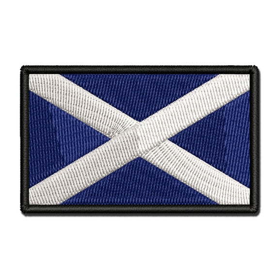 Scotland Flag Applique Multi-Color Embroidered Iron-On Patch - 2.5 Inch Small