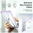 thumbnail image 5 of Back Case for iPad Pro 10.5" 2017/Air 3 2019, Slim Clear Transparent Back Cover with Shockproof Acrylic Back + Soft TPU Bumper Frame Anti-Fingerprint Lightweight, Pink, 5 of 6