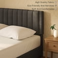 thumbnail image 6 of Aiho Queen Bed Frame, Upholstered Platform Bed with Sturdy Metal Frame and 4 Under-Bed Drawers - Dark Gray, 6 of 10