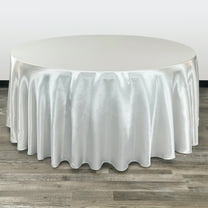 Your Chair Covers - 132 Inch Round Satin Tablecloth White