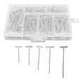 thumbnail image 2 of Alfileres En T, 450 Piezas De Alfileres Largos Y Rectos Multiusos Portátiles Con Caja Transparente Para Hacer Pelucas Para Manualidades, 2 of 7