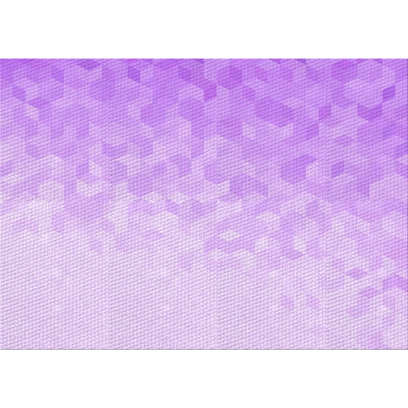 Ahgly Company Indoor Rectangle Patterned Heliotrope Purple Area Rugs, 7' x 9'