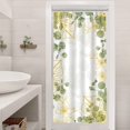 thumbnail image 5 of Gold Green Tropical Floral Shower Curtain Small Stall 36Wx72H Inch Green Plant Leaves Flower Spring Shower Curtain Set Waterproof Polyester Fabric with 12Hooks, 5 of 6