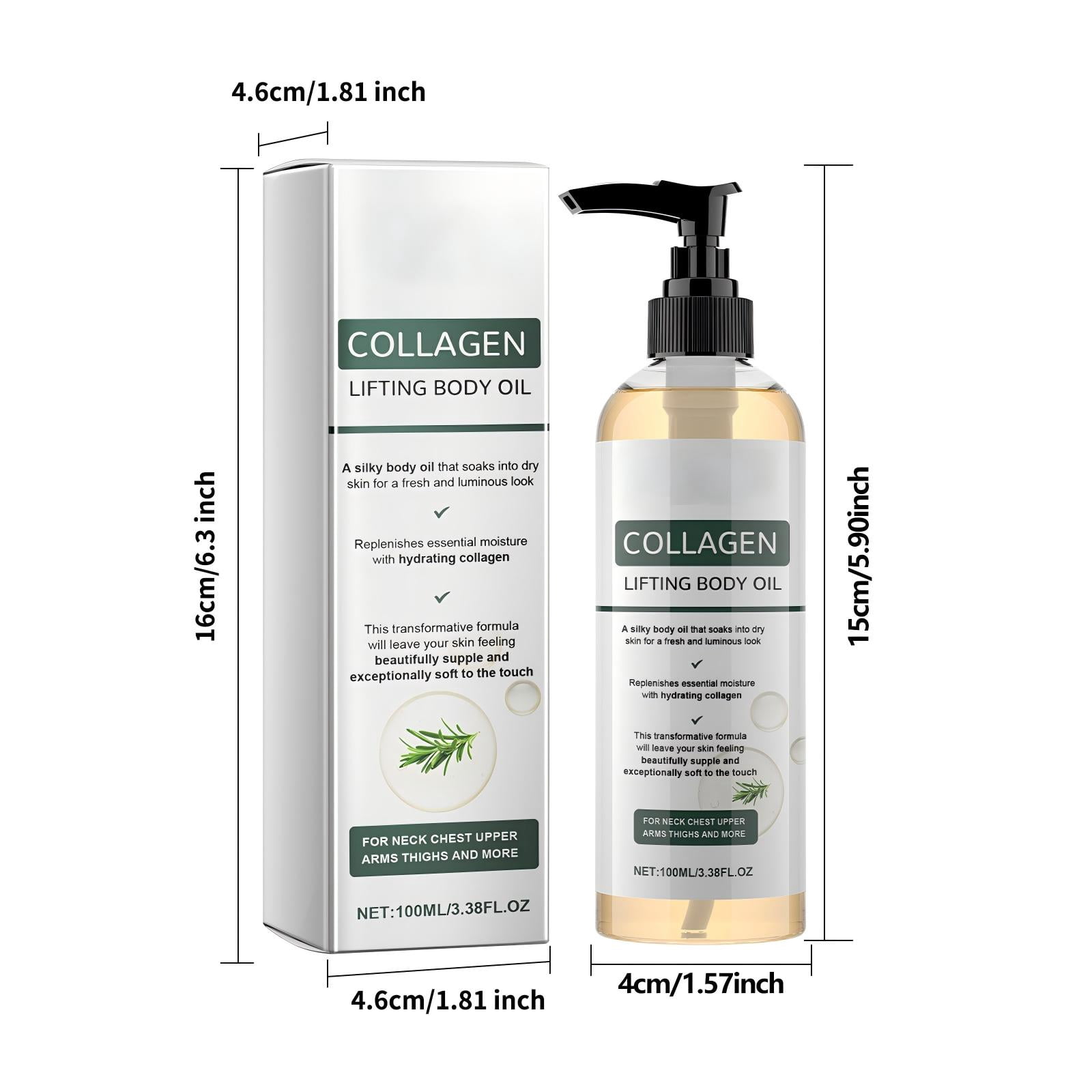 Alvantor Collagen Firming Body Oil - Hydrating Moisturizer for Dry Skin, Anti-Aging Body Oil for Elasticity & Nourishment, 3.38fl.oz