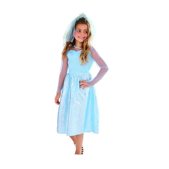 Blue and Silver Frozen Princess Girl Child Halloween Costume - Medium