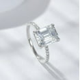thumbnail image 4 of 4ct 18K Gold Emerald Cut Moissanite Engagement Rings for Women D Color VVS1 Moissanite Rings Jewelry S925 Sterling Silver Women Diamond Rings with Certificate, 4 of 9