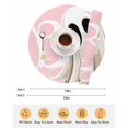 thumbnail image 6 of 13 Inch Round Placemats Set of 6, Halloween Non Slip Heat Insulation PP Table Mats, Cartoon Funny Error Ghost Pink Washable Place Mats for Kitchen Dining Party Table Decor, 6 of 7