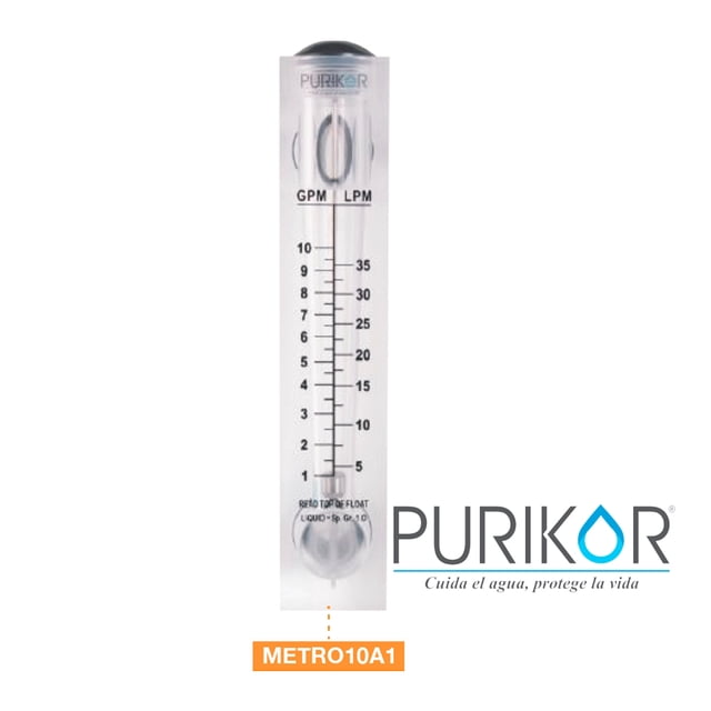 Rotámetro para la Medición de Líquidos Purikor METRO10A1