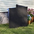 thumbnail image 4 of Costway Outdoor PVC Privacy Panels 2-Pack Picket Fence with 3 Cuspidal Foot Stakes Black, 4 of 8