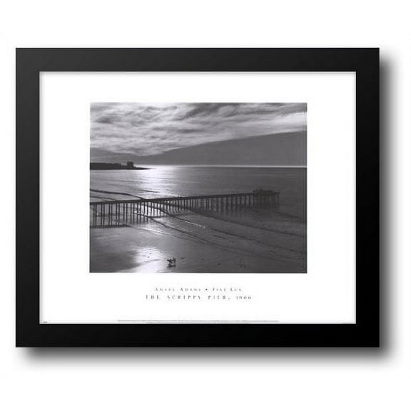 FrameToWall - The Scripps Pier 24x20 Framed Art Print by Adams, Ansel